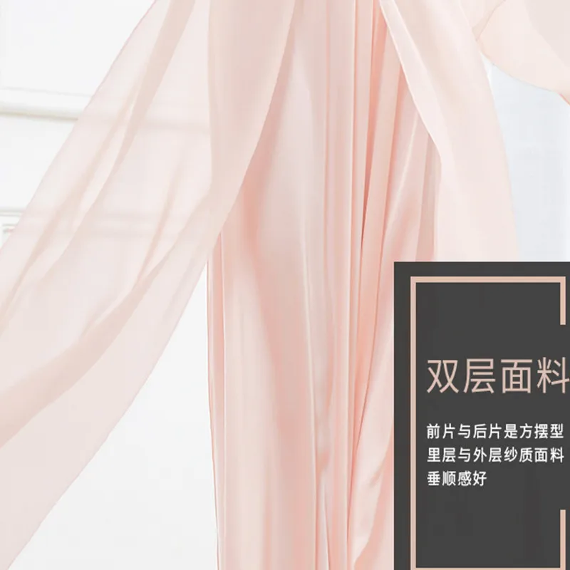 Two Layers Flowy Chiffon Culottes Women Body Rhyme Classical Dance Nuwa Pants Loose Light Weight Dancer Practice Clothes Summer
