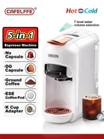 Small Fully Automatic 5-in-1 Coffee Machine Hot/cold DG Multi Capsule Cappuccino Nespresso Ground Coffee Buffet Restaurant Bar 1