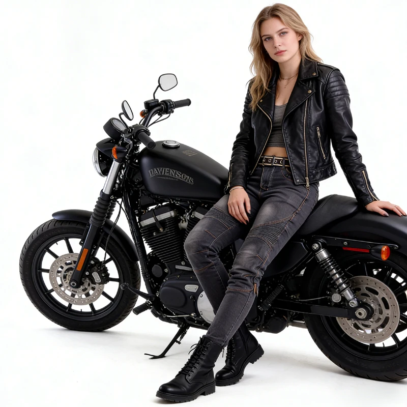여성 케블라 오토바이 청바지 방풍 내마모성 보호 바지 블랙 오프로드 라이딩 바지 사계절 03