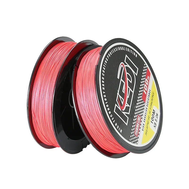 Red PE Strong Horse Fishing Line Main Line 8 Braid Luya Special Casting 100 Meters High Horsepower Sea Fishing