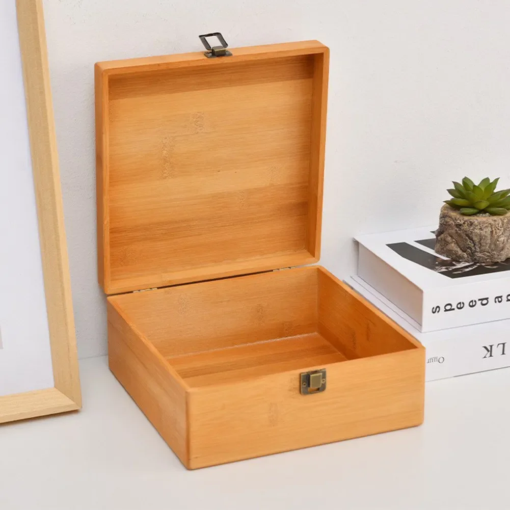 Wooden Storage Box Pine Rectangular Flip Solid Wood Gift Box Handmade Craft CaseWooden Storage Box Pine Rectangular Flip Solid W 5