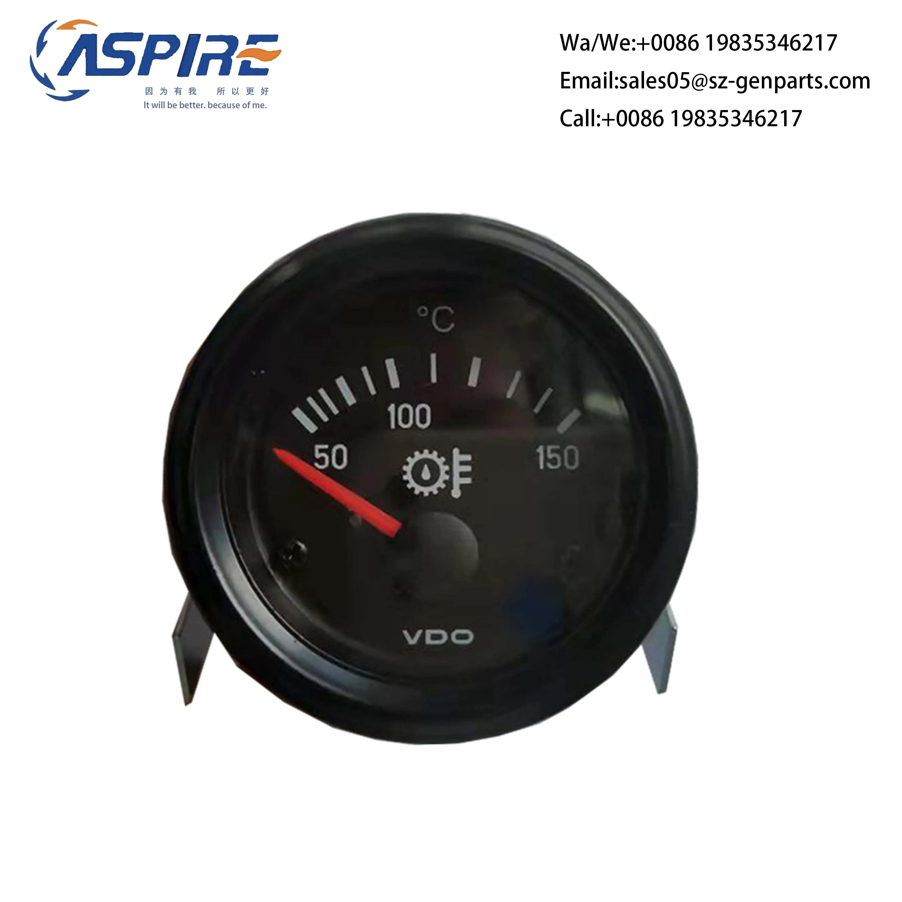 

52MM 50~150℃ VDO Oil Temperature Gauge Meter Diesel Engine Generator Parts Accessories 12V 24V