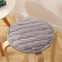 Round Velvet Seat Cushion 25-50cm Solid Color Stool Seat Mat Thick  Soft Chair Pads Portable Outdoor Kindergarten Stool Cushion 1