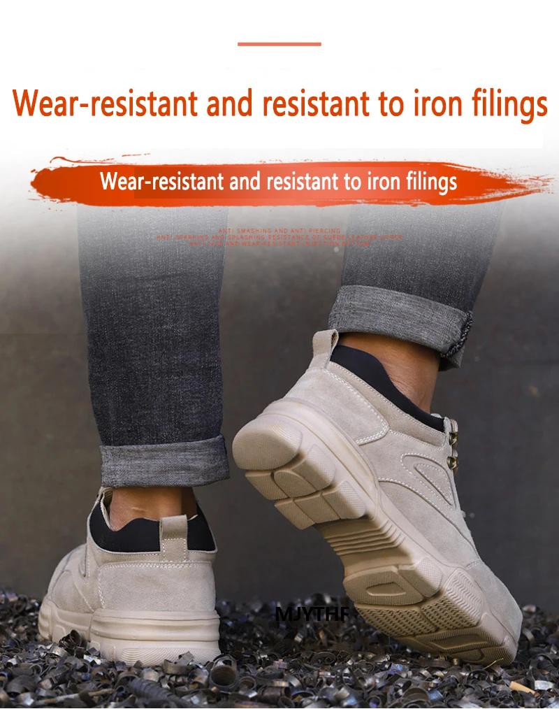 Breathable Mesh Safety Shoes Men Summer Puncture-Proof