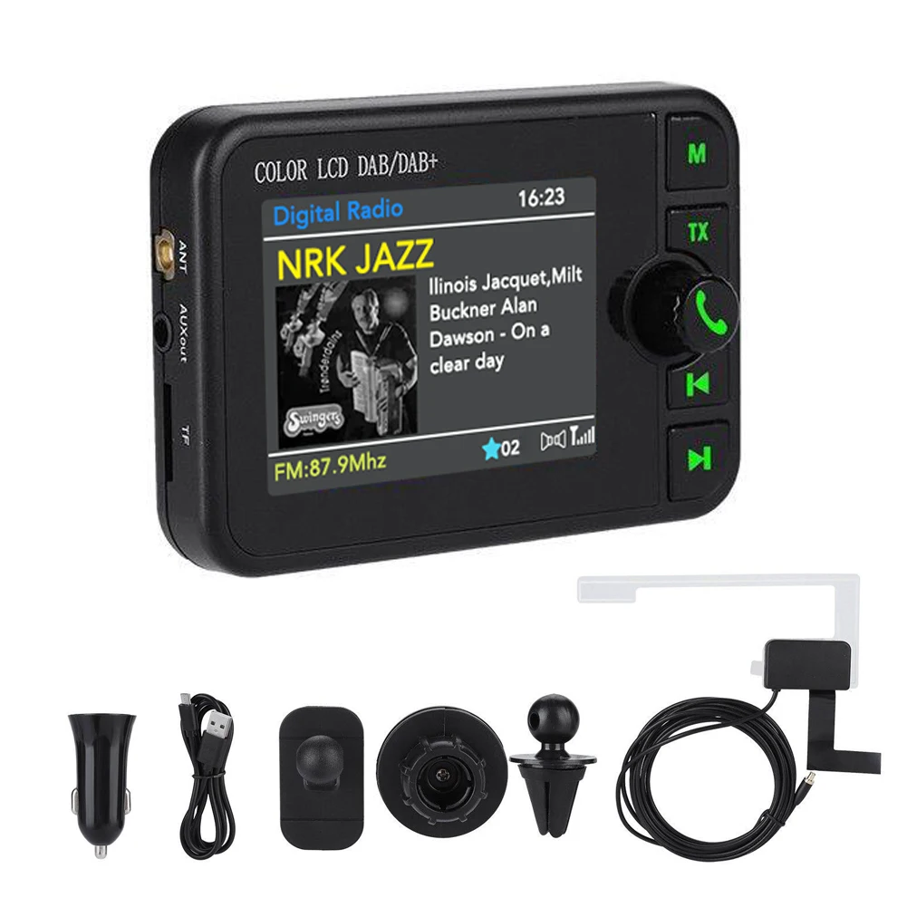 FM Transmitters - Car DAB/DAB Receiver Digital Radio Adapter Bluetooth FM Hands-free AUX USB Was Listed For 1,246.00 On 30 Jan At 02:15 By Szulou In China (ID:665845378 - View #2
