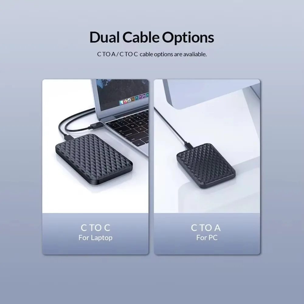 ORICO 2.5 inch HDD Case 5Gbps External Hard Drive Case SATA to USB 3.0 HDD Enclosure Box for 2.5'' SATA SSD Support UAS