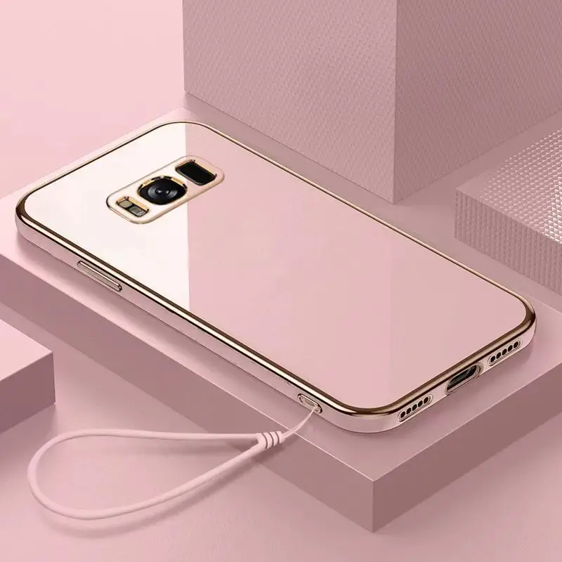 Luxury Square Plating ShockProof Silicone Back Cover