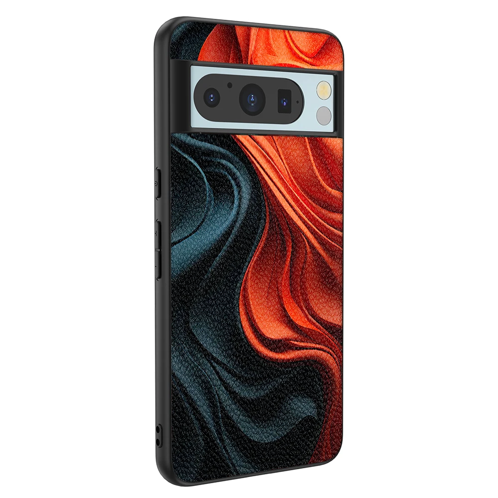 Back Cover Leather Case for Google Pixel 4 XL 4A 5 5A 5G 6 Pro 6A 7 Pro 7A 8 Pro 8A High Quality with Red Black Line Image Print - Image 6