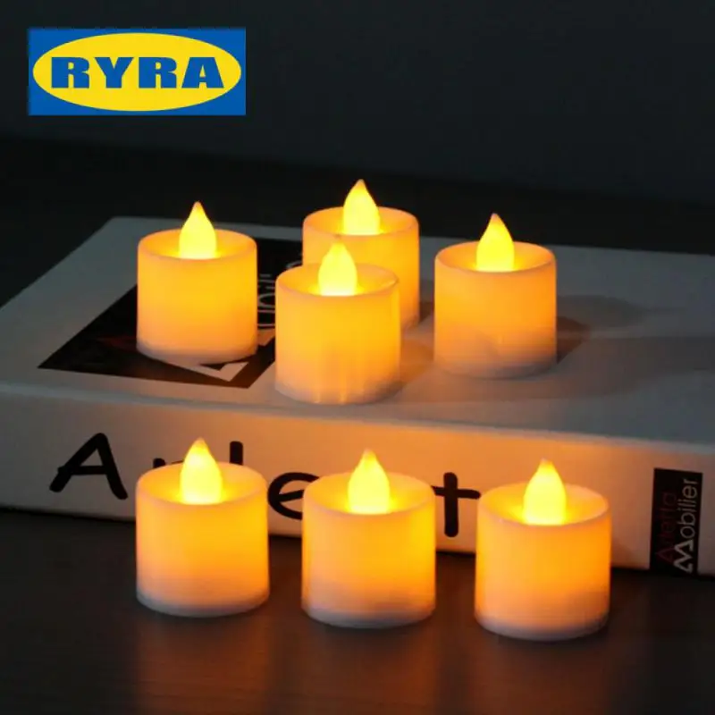 Creative LED Candle Light Simulation Color Flame Tea Lights Flickering Multicolor Lamp For Wedding Birthday Party Romantic Light 