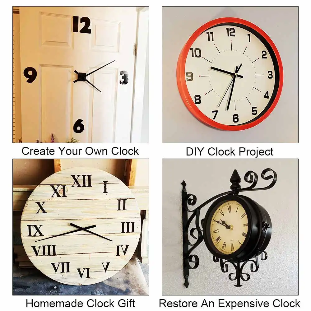 MCDFL Big Size Clock Hands Craft Kit Large Format Wall Clocks Time Zones Luxury Longer Arrows Motor Kitchen Home and Decoration wall clock