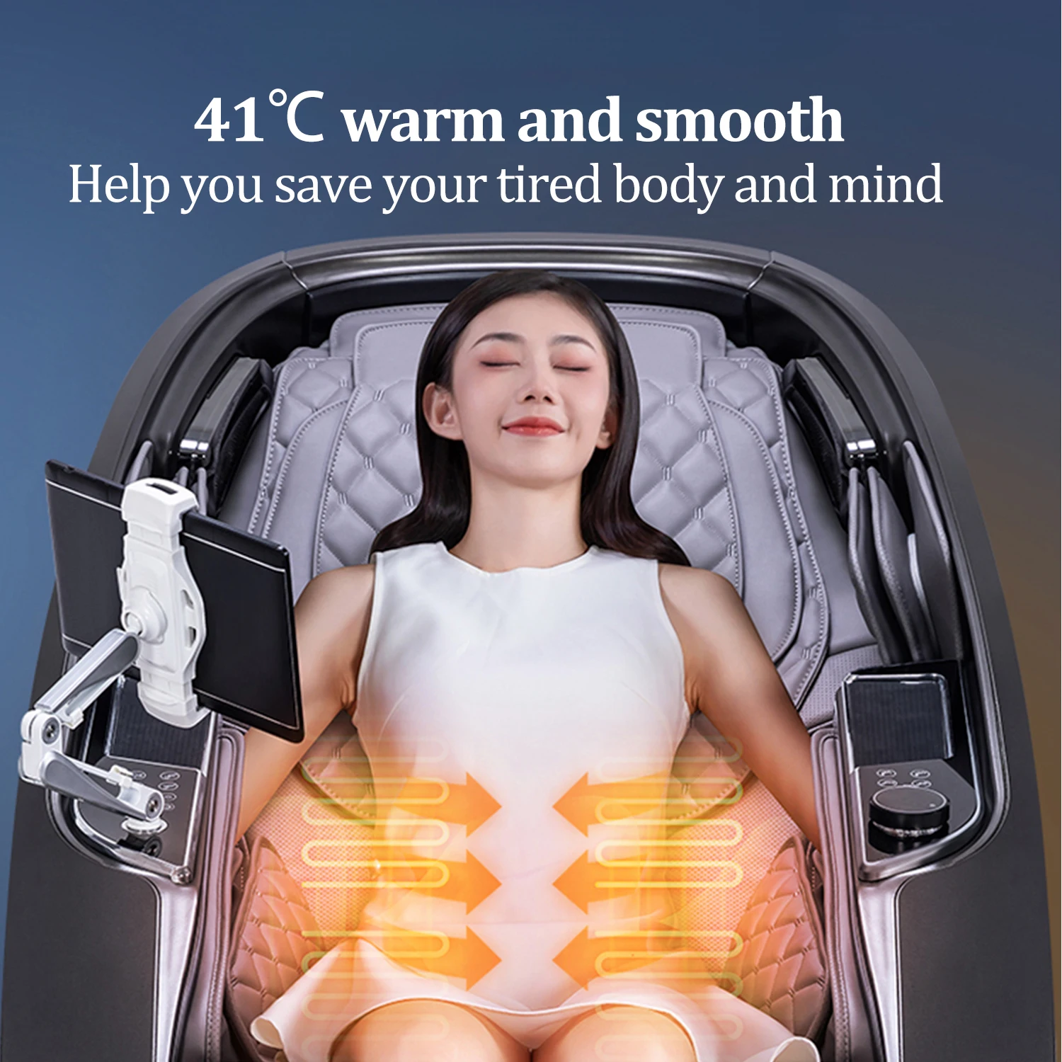 3 Year Warranty 4D Full-body Zero Gravity Heat Massager Chair SL-Track 7 inch Screen Controller Home 3D Top-luxury Massage Sofa 4