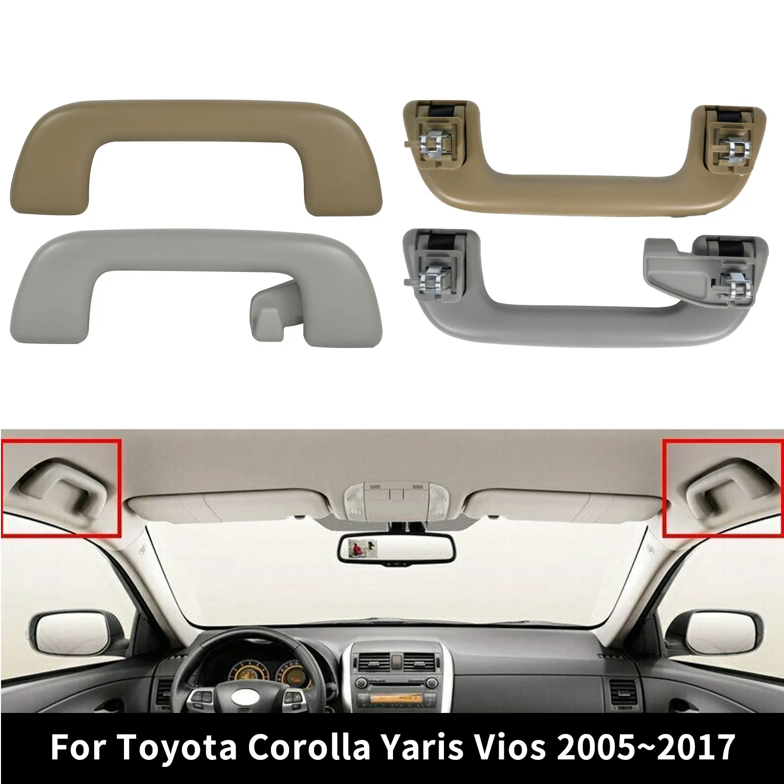 Car Roof Inner Ceiling Pull Handles For Toyota Corolla Yaris Vios 20052017