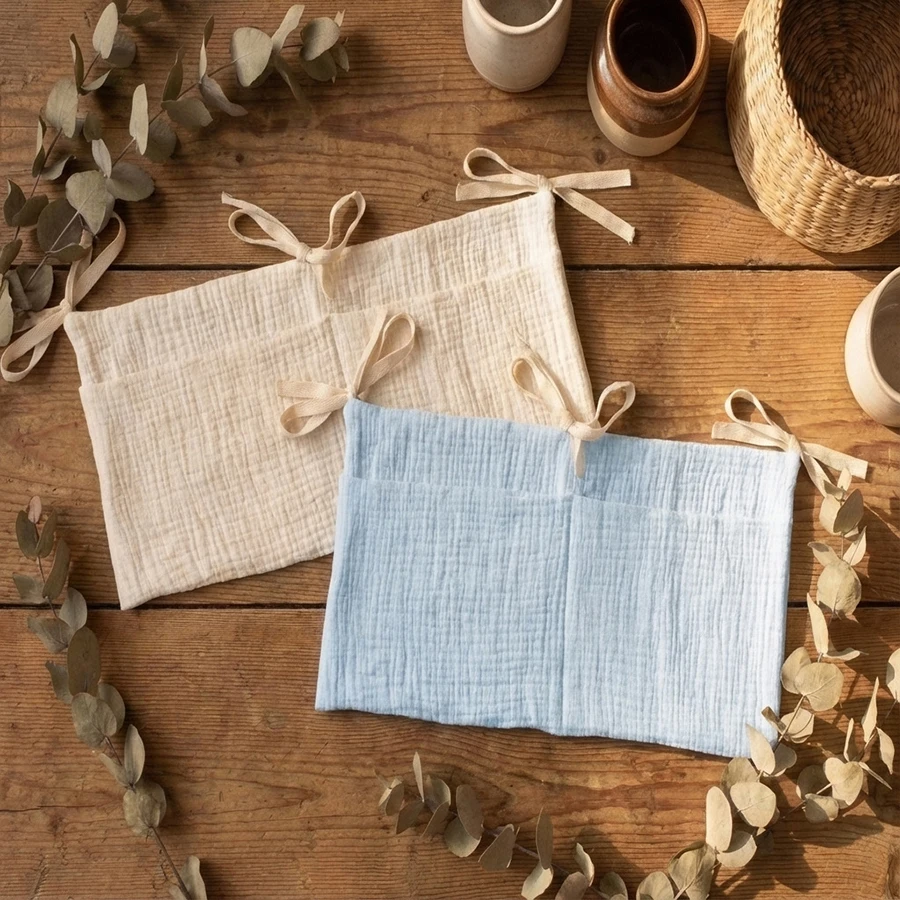 รูปสินค้า กระเป๋าจัดระเบียบข้างเตียงเด็กอ่อน 2 ช่อง