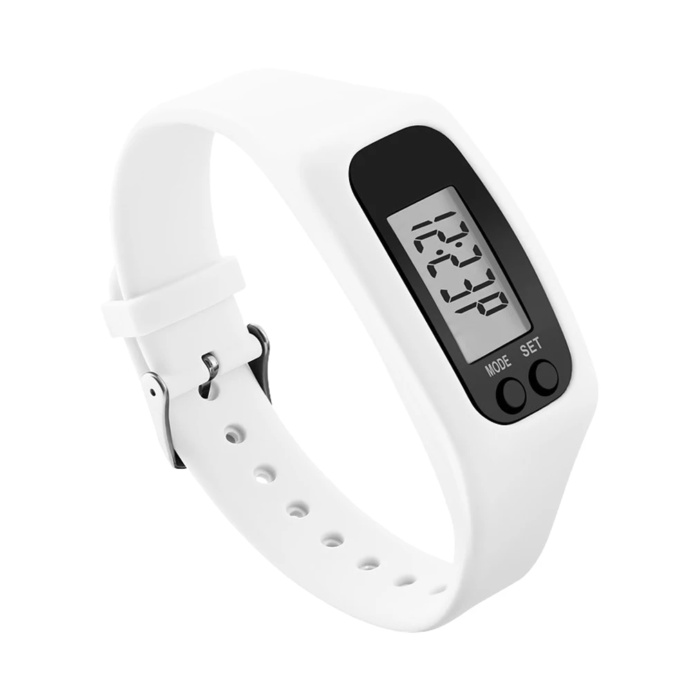 LED Pedometer Bracelet Wrist Calorie Counter 12/24H Time Display Walking Running Pedometer Fitness Watch for Outdoor Sports 4