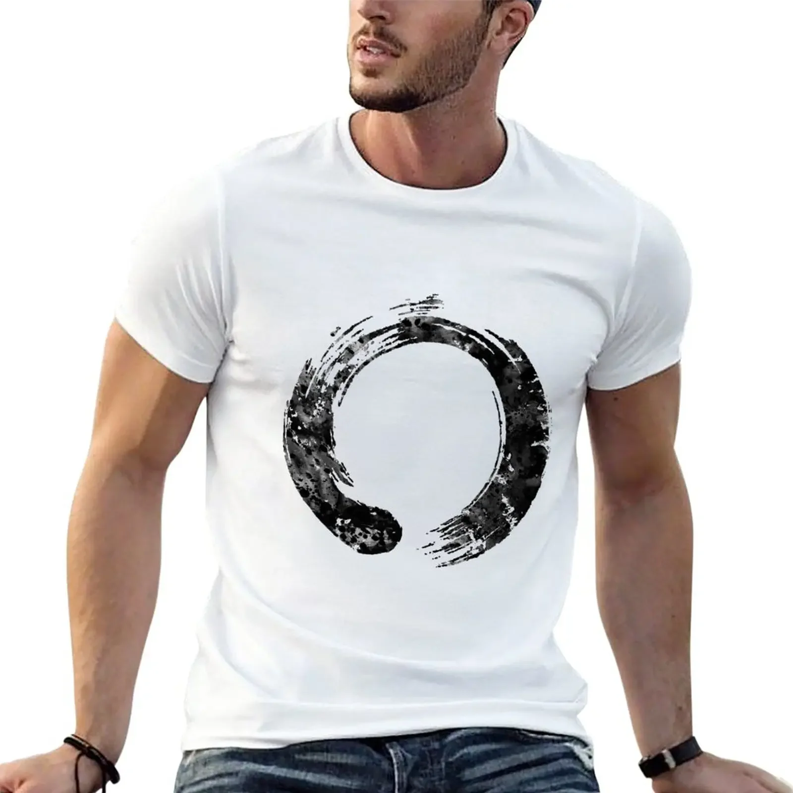 

Japanese Zen Symbol T-Shirt summer tops blanks men t shirt