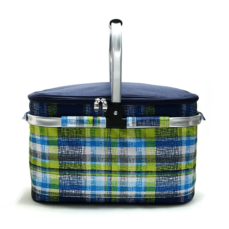 Big Capacity Camping Picnic Bag Portable Hike Gear Folding Waterproof Insulated Cool Suitcase Storage Food Lunch Thermal Basket