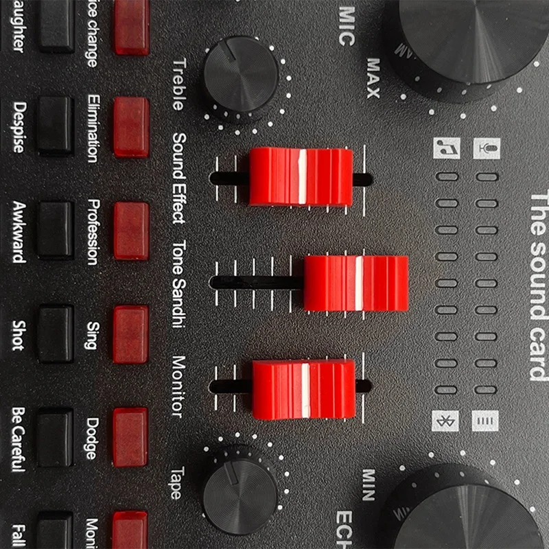 V8S 마이크 USB 충전식 DSP 외부 믹서, 노래방 3.5mm 인터페이스 사운드 카드, 휴대용 라이브 방송 스테레오