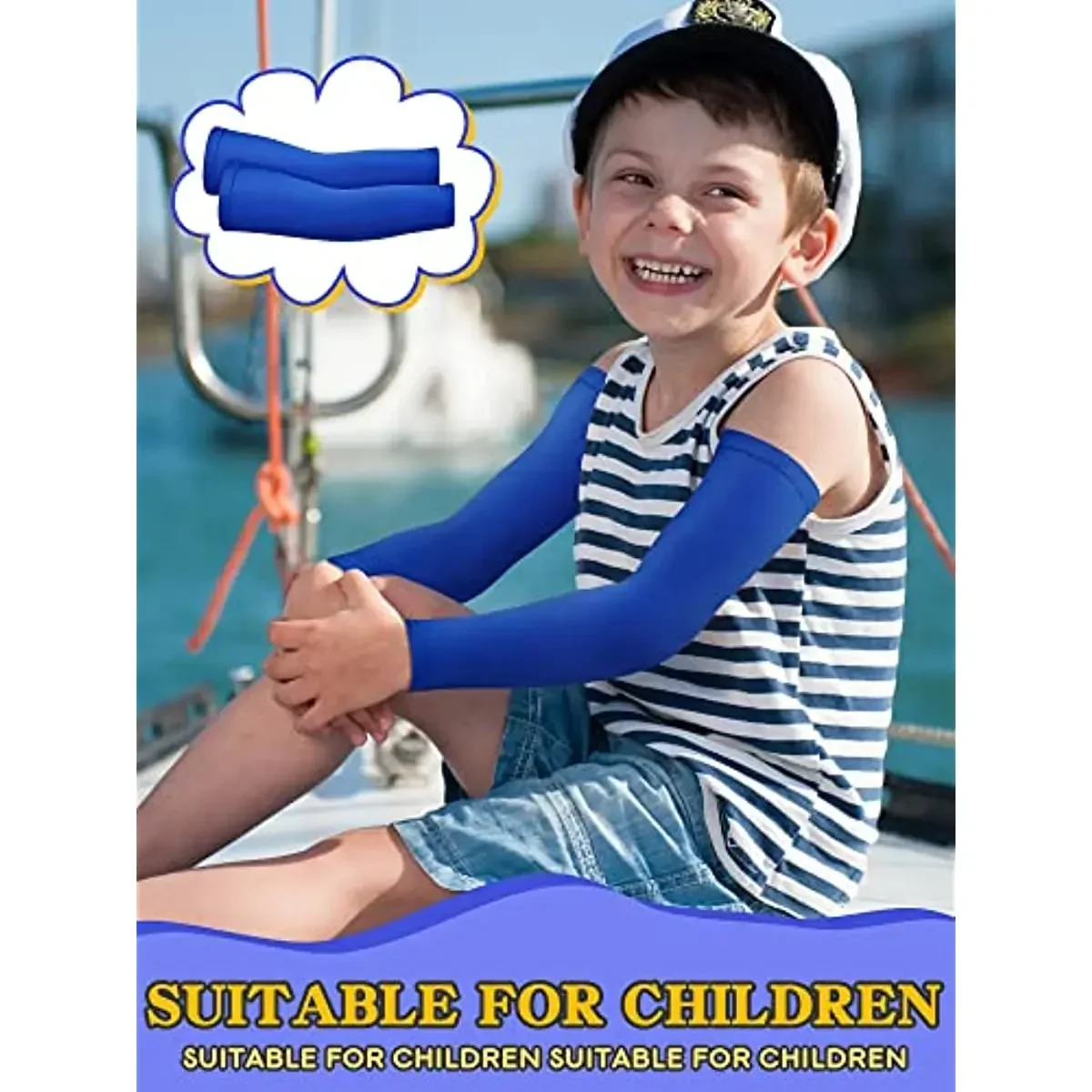 Summer Kids Ice Silk Sun Protective Solid Sleeve Cover Sun UV50 Protection cooling arm sleeves sun protection arm sleeves arm sleeves For Girls Boys Arm Warmer Cycling Running 1 Pair