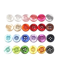 20 to 150PCs 2. 6MM Resin Pearlescent Real Corrugated Button Four-Eye Wide-Brimmed Pearlescent Button Color Shirt Lining 1