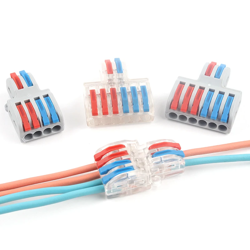Quick Universal Electric Wire Cable Connector Conductor Cable Splitter Spl Push-In Terminal Block With Operating Lever Spl-42/62