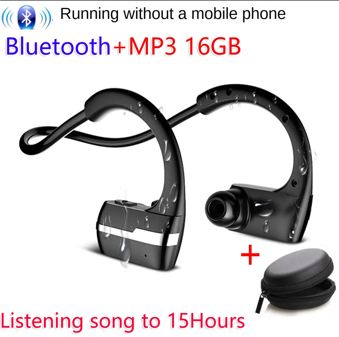  Auriculares impermeables para natación, IPX8 impermeable,  reproductor de MP3 de 8 GB, auriculares inalámbricos Bluetooth de natación  con micrófono de cancelación de ruido para natación, buceo, correr,  ciclismo, gimnasio, entrenamiento 