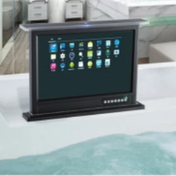 Lève-téléviseur moderne de 17 pouces avec écran numérique pour baignoires et spas extérieurs, étanche et chauffage électrique 1