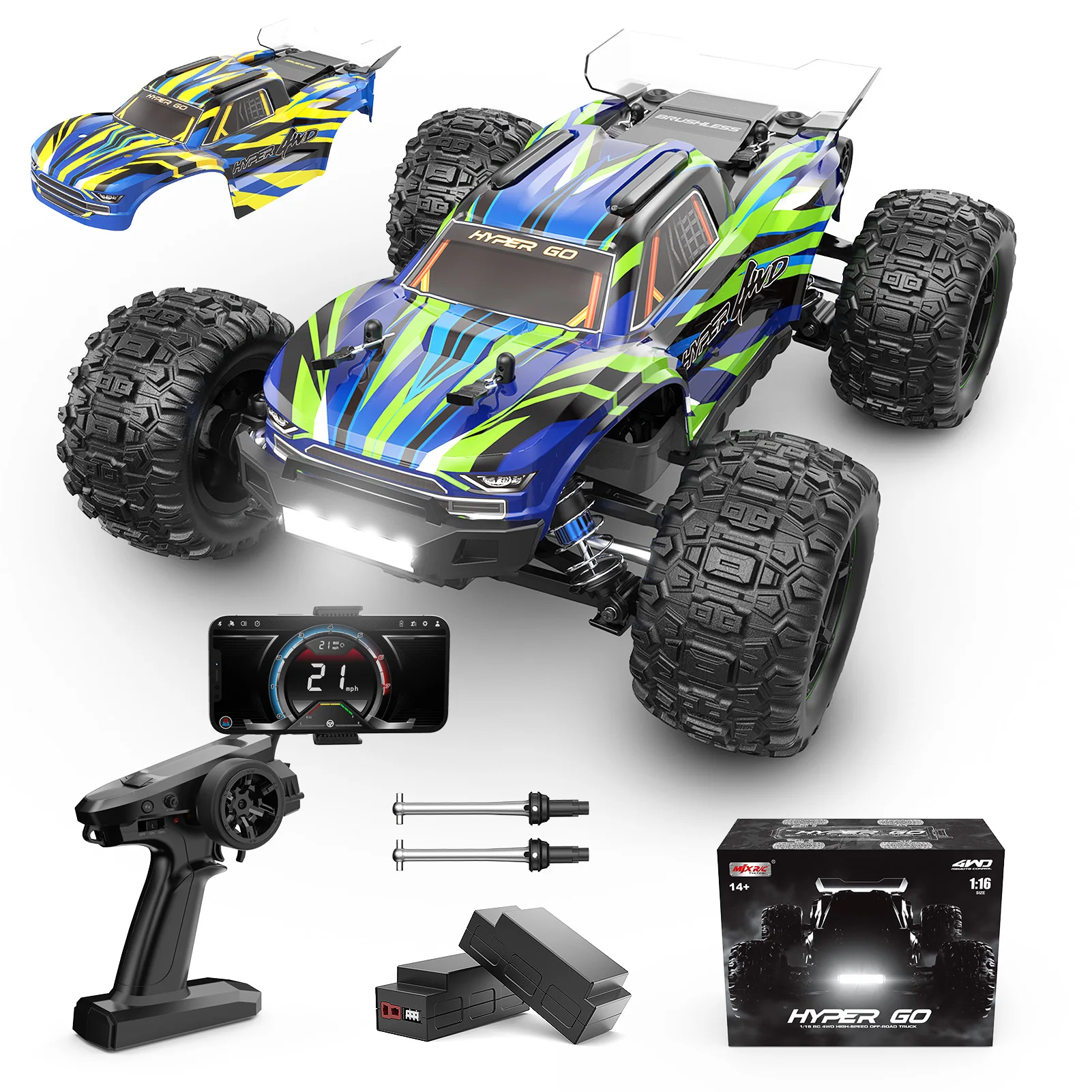 HYPER GO H16GT 1/16 4WD RC Toys with GPS 2.4G Remote Control Car 4X4