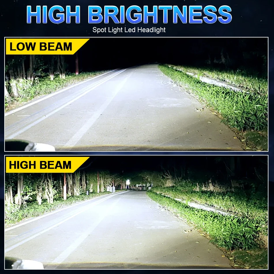H4 LED 헤드라이트 5300W 슈퍼 4300K 5000K 6000K 캔버스 H7 H11 H8 H9 9005 HB3 9006 HB4 9012 HIR2 자동차 램프 미니 12V LED 안개등