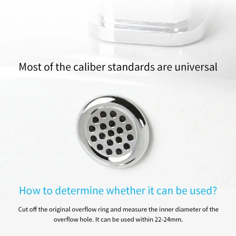 Bath Sink Round Ring Overflow Cover Spare Sink Basin Cap Plastic Tidy Trim Bathroom Ceramic Basin Ceramic Pots Overflow Ring