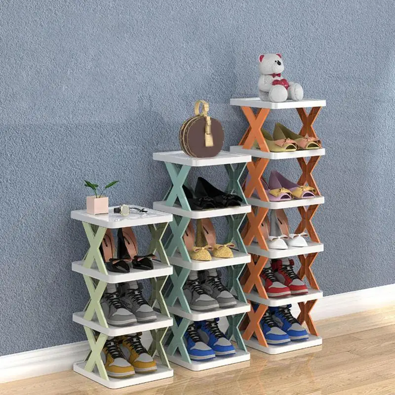 Vertical Shoe Rack X Shape Shoe Shelf Shoe Rack Storage Organizer