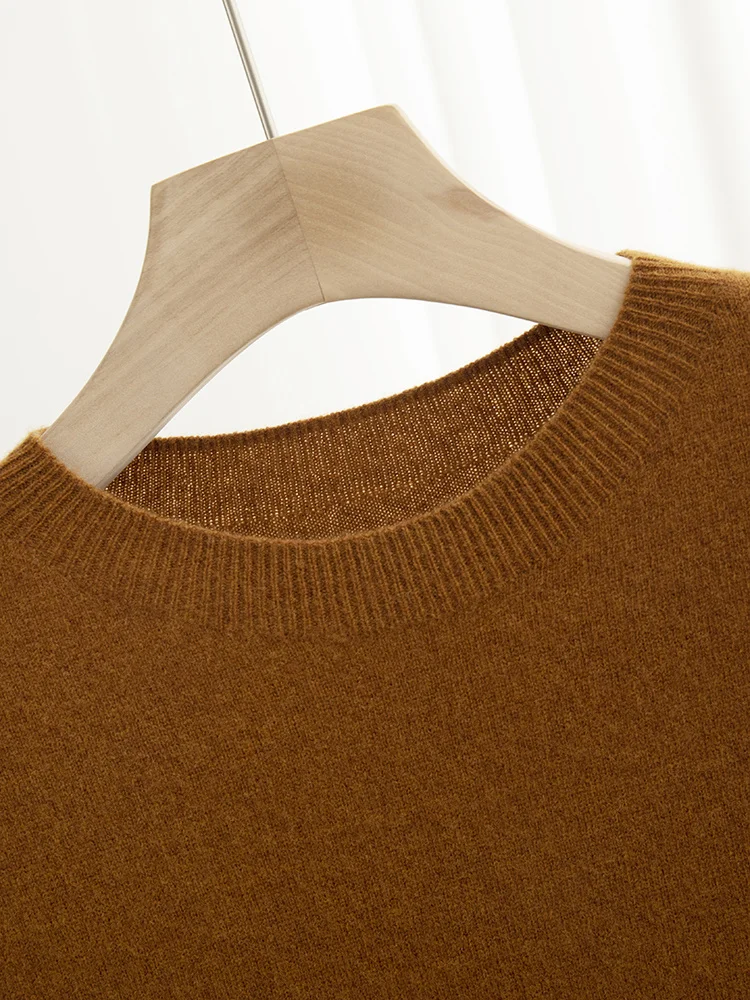 Men Classical T-shirt 100% Merino Wool Sweater O-neck Short Sleeve Pullover Smart Casual Basic Clothing Cashmere Knitwear Tops