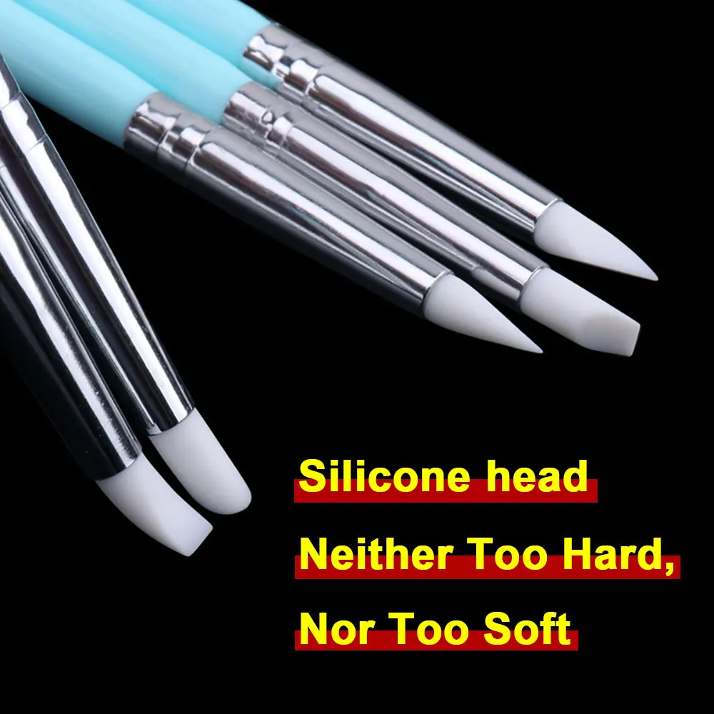 For Fun Two Head Dotting Tools Acrylic Sculpting Polymer Soft Pottery Clay Tool Silicone Head Art Embossing Shaper Tool 5Pcs/Set