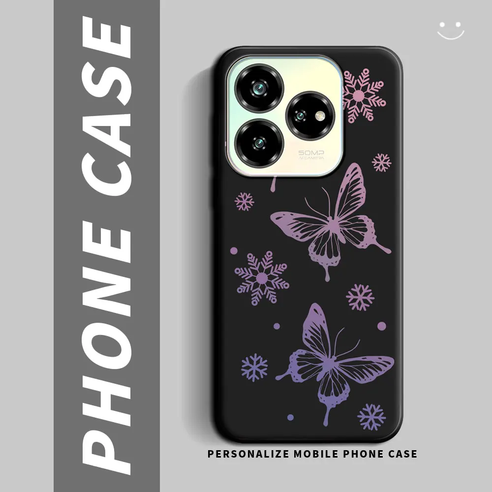 Cartoon Cute Cat Flower Shockproof Silicone Phone Case - Soft and Stylish Back Cover