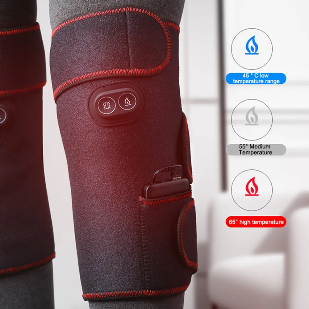 Heating Knee Pad 6 Adjustable Vibrations Electric Heat Knee Brace Heated  Knee Brace Wrap for Joint Pain Arthritis Pain Relief - AliExpress