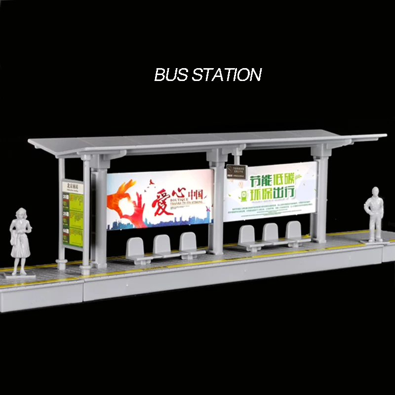 1/87 Ho Scale Bus Station Model Car Sports Car Bus Simulation Bus