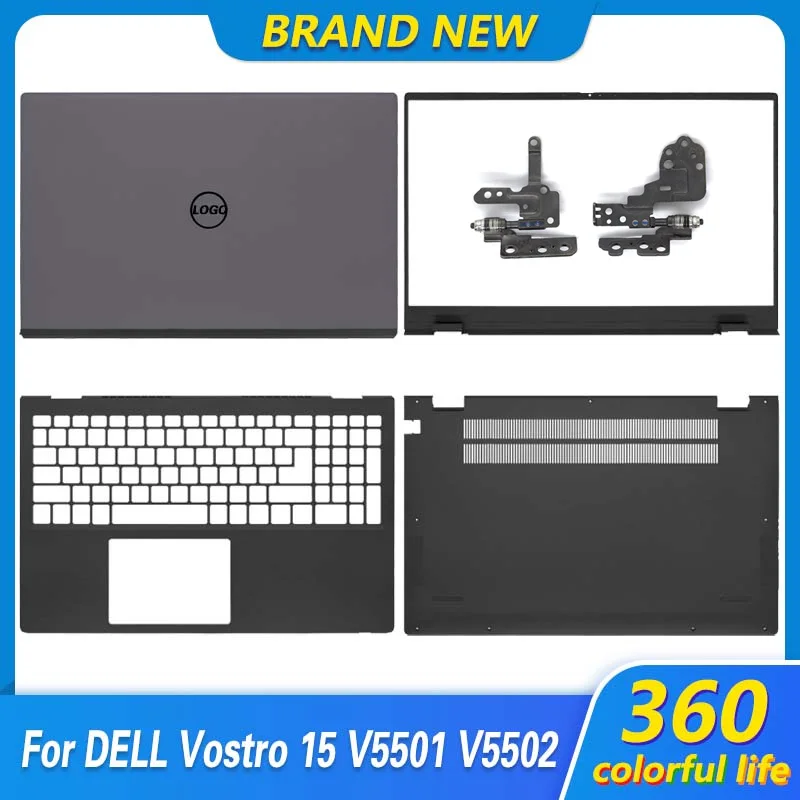 DELL Vostro 노트북 LCD 후면 커버, 전면 베젤 힌지, 팜레스트 하단 케이스, 상단 상단 커버, 15 5501 5502 V5501 V5502, 신제품
