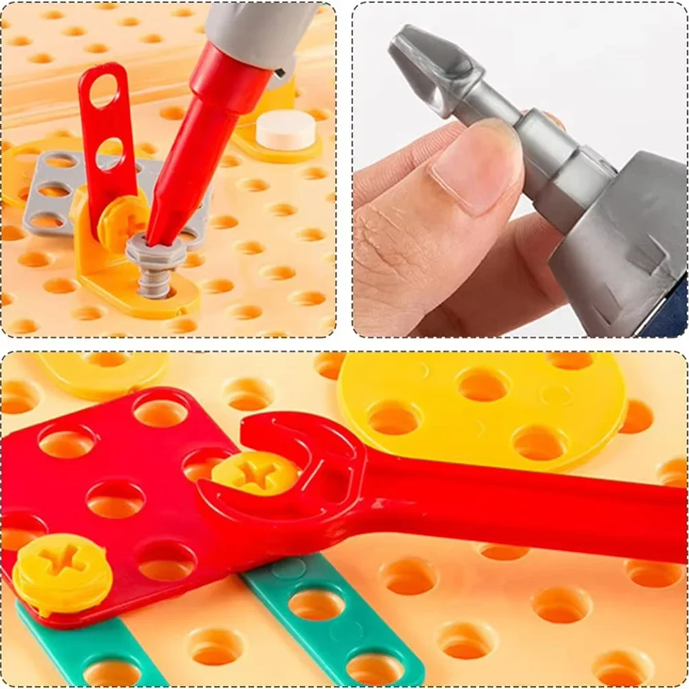 Pretend Play Educational Assembling Toolbox Toy Electric Screwdriver Screwing Repair 4-6 year Montessori Kids Repair Toolbox Toy 3