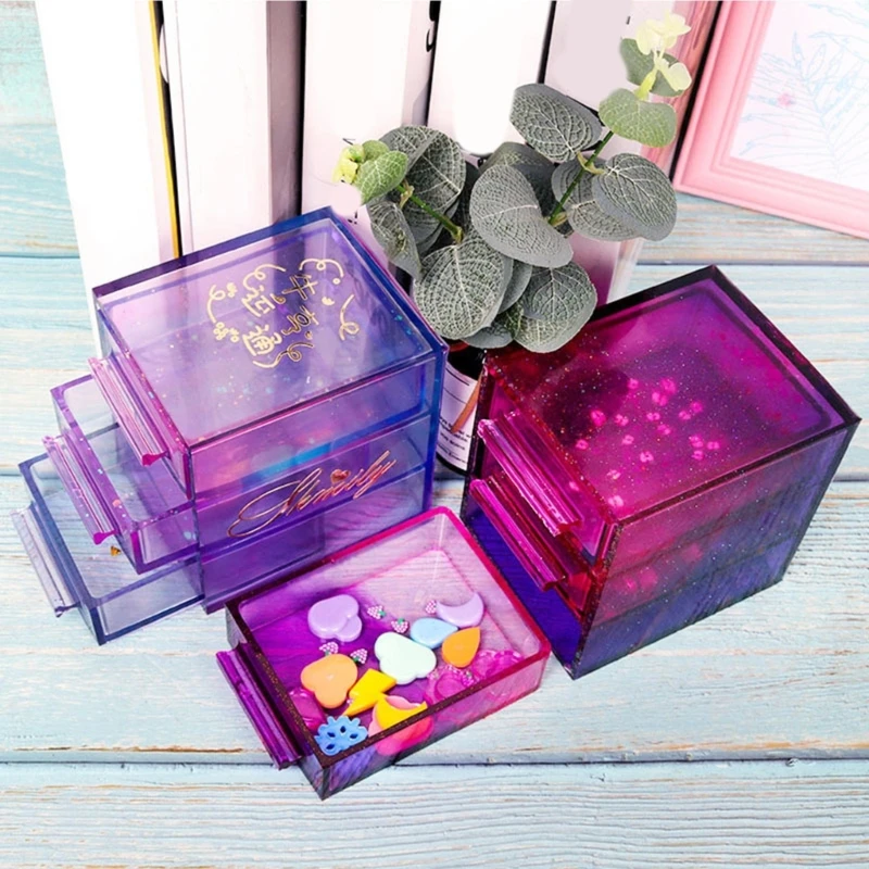 All-match Drawer Box Silicone Mold Drawer Moulds for Dormitory Desk Storage