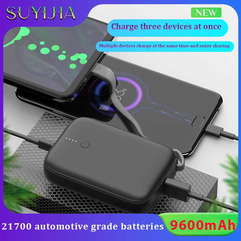 

PD20W 9600mAh Self-contained Cable Fast Charging Charging Treasure Small and Portable Suitable for Mobile Phone Tablet Earphone