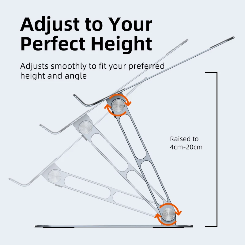 CABLETIME 노트북 스탠드 조절 가능 접이식 알루미늄 수직형 아이패드 스탠드 (델, 레노버 게이밍 노트북용)