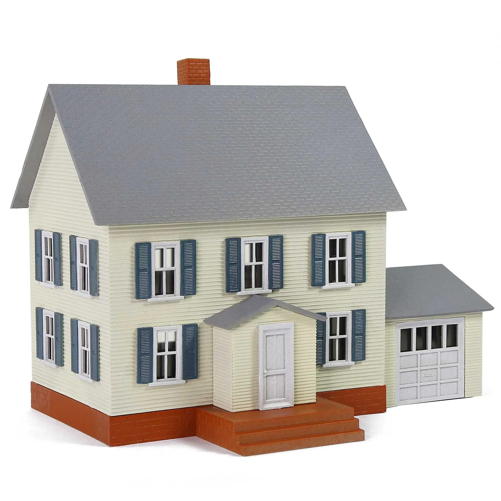 

Evemodel HO Scale Model Village House 1:87 Assembled Painted Building with Garage Railway Layout JZ8705Y