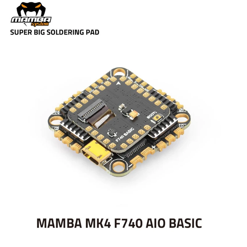 

DIATONE MAMBA MK4 F740 AIO BASIC WIFI SpeedyBee App поддержка F7 управление полетом BLHeli_32 40A 4 в 1 ESC 3 ~ 6S Lipo для РУ FPV дронов
