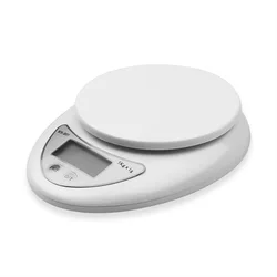 Portable 5kg LED Digital Kitchen Scale for Precise Food Weighing (White)
