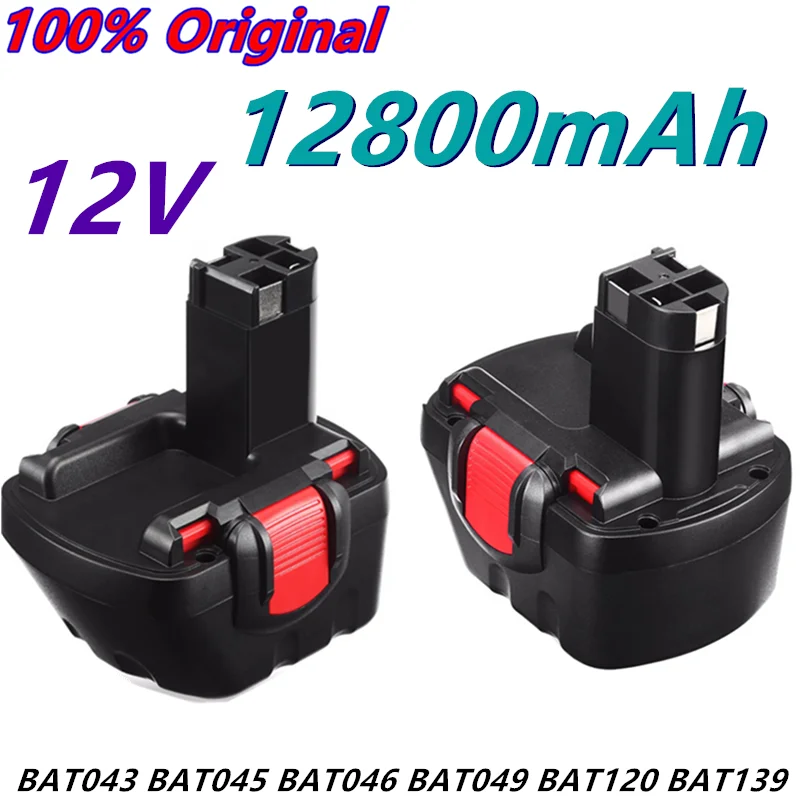 

2020 For Bosch 12V 12800mah PSR Rechargeable battery 12V 12.8AH AHS GSB GSR 12 VE-2 BAT043 BAT045 BAT046 BAT049 BAT120 BAT139