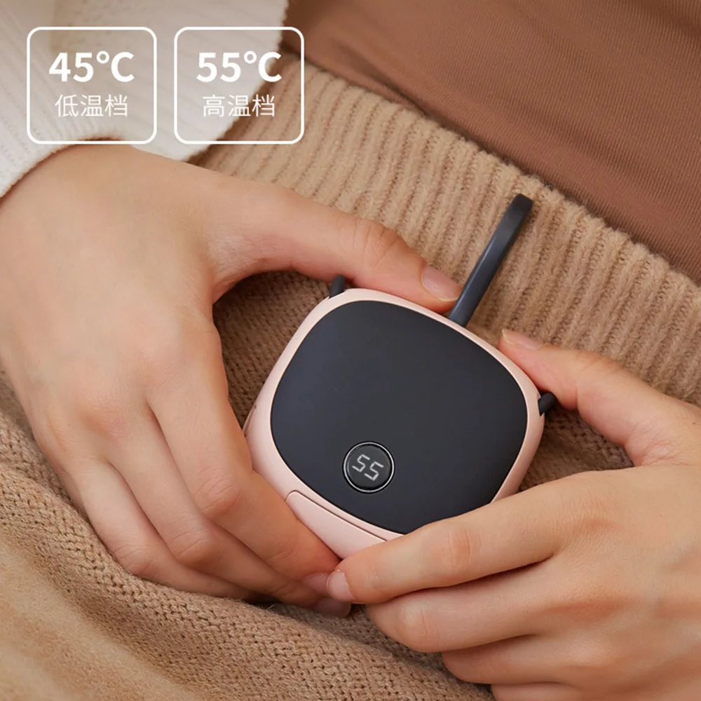 

Back clip Hand Warmer Charger 2-in-1 Mini portable 5000 mah temperature display Macaron color