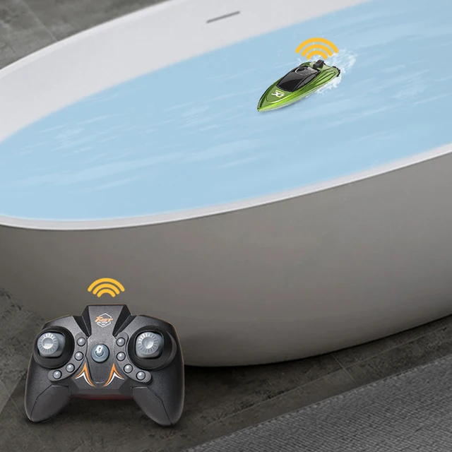 Waterproof 2.4GHz Electric RC Speed Boat Remote Control Watercraft Ship with LED Light for Kids Holiday Party Gift 2