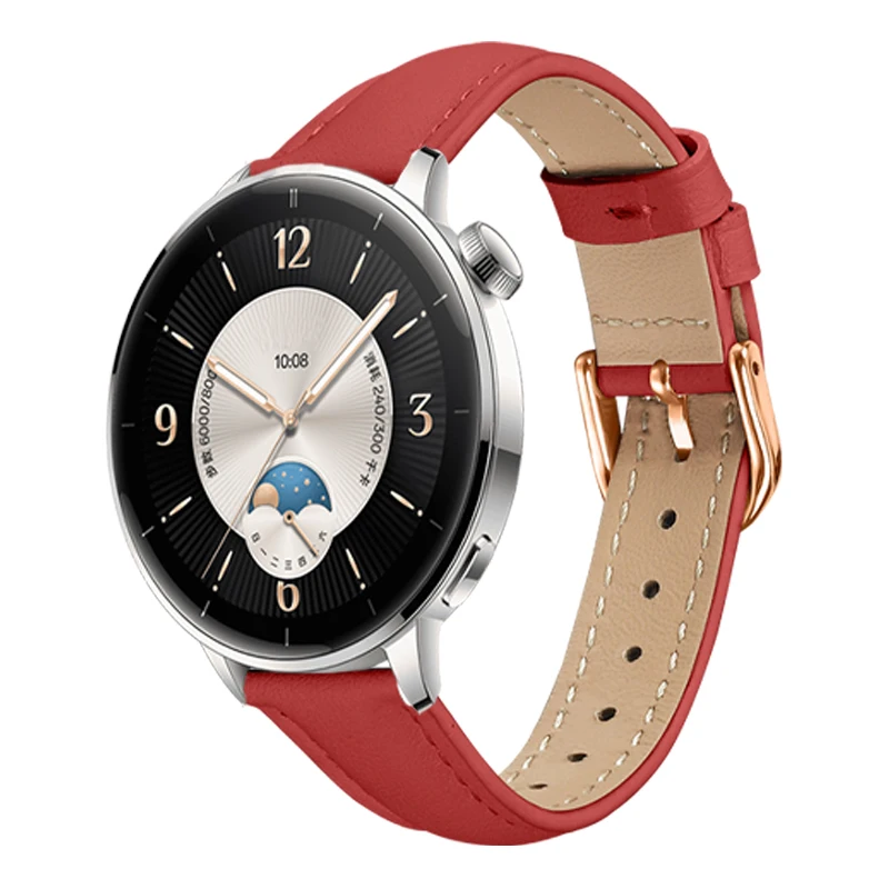 Leather Sport Band Replacement: Slim Adjustable Wristband for Business and Casual Wear