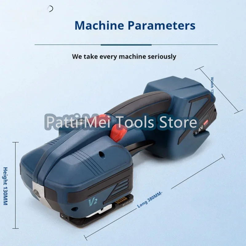 Electric Strapping Machine for 13-16mm PET/PP Strap Portable Automatic Packaging Tool Hot Melting Baler Digital Display electric strapping machine plastic strapping tool wire binding machine