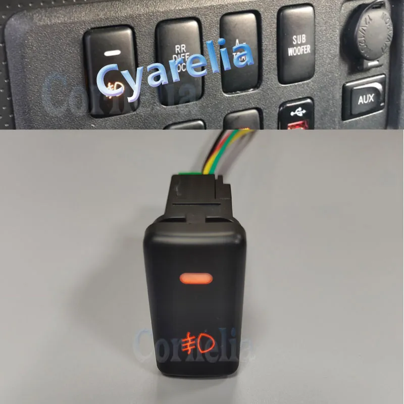 

Оранжевый автомобисветильник переключатель противотумансветильник с проводом для Toyota бренд Land Cruiser Hilux Prado 120 FJ круиз LC76 REIZ 2006-2009