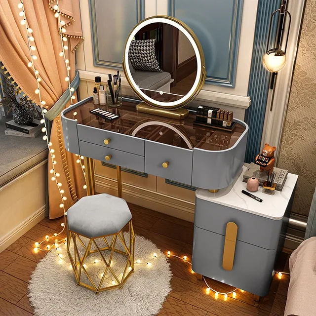 Jewelry Salon Dressing Table Mirror Chair Bedroom Organizer Dressing Table Bedroom Luxury Mesa De Maquillaje Chinese Furniture 1